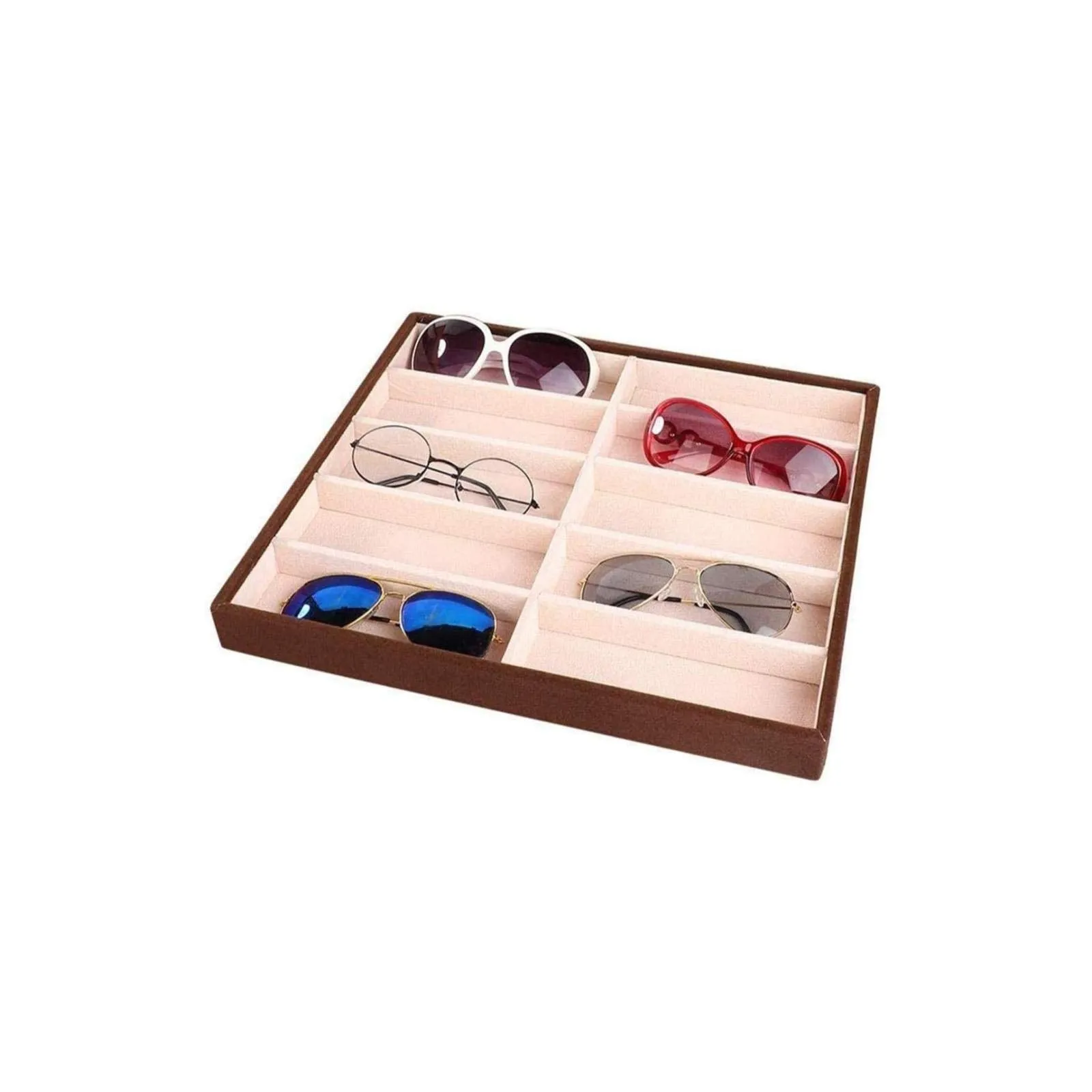 10 Grids Sunglass Box, Modern Glasses Organizer Eyeglass Display Storage Cases, Compartment Eyewear Storage Box Christmas, Valentine's Day, Mother's Day, Birthday Gifts for Her