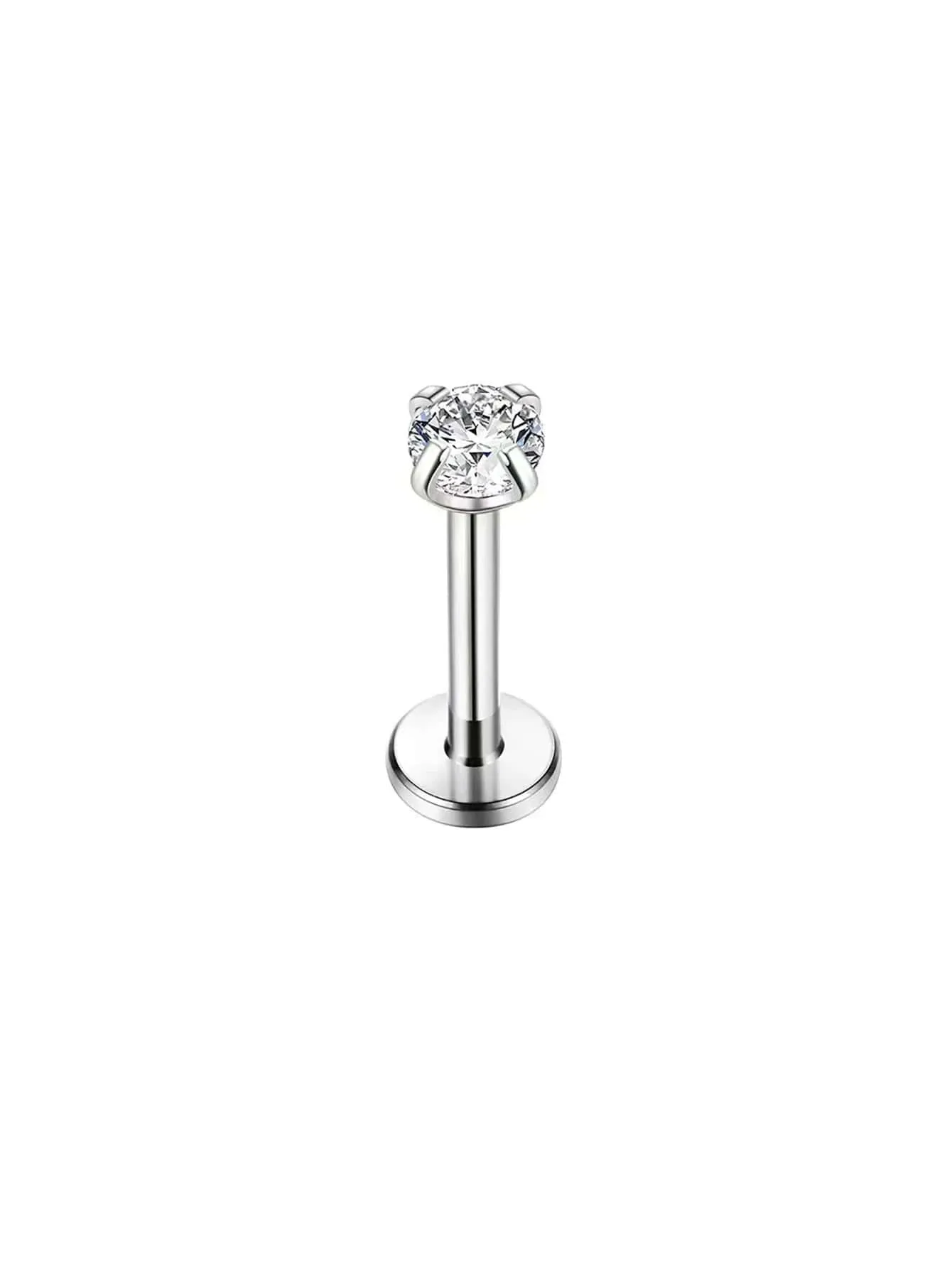 12639 1b-011 Piercing Plateado de labio 1 Pza