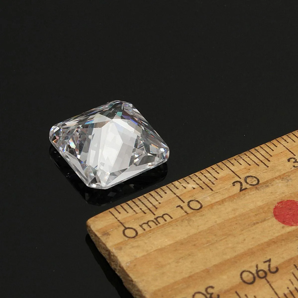 15mm Transparent Square Loose Gemstone Gem Design Ring Necklace DIY