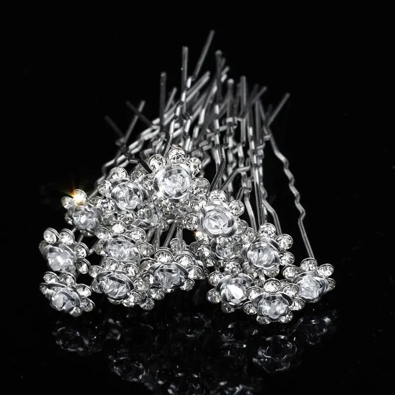 20pcs Faux Pearl and Rhinestone Decor Bridal Hair Pins