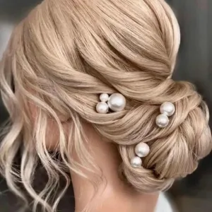 20pcs Faux Pearl and Rhinestone Decor Bridal Hair Pins