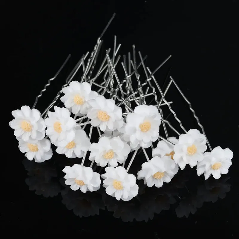 20pcs Faux Pearl and Rhinestone Decor Bridal Hair Pins