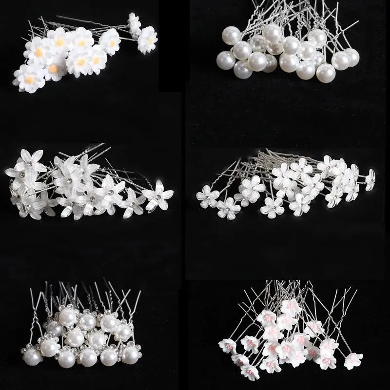20pcs Faux Pearl and Rhinestone Decor Bridal Hair Pins