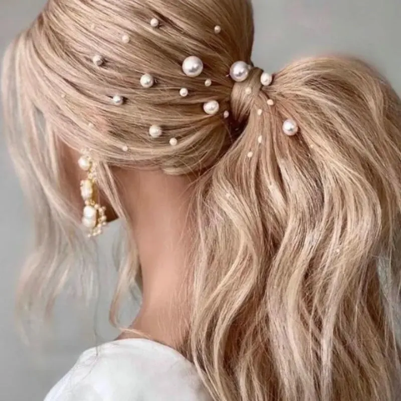 20pcs Faux Pearl and Rhinestone Decor Bridal Hair Pins
