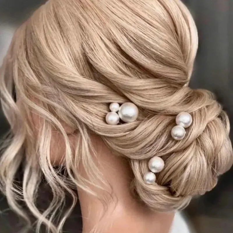 20pcs Faux Pearl and Rhinestone Decor Bridal Hair Pins