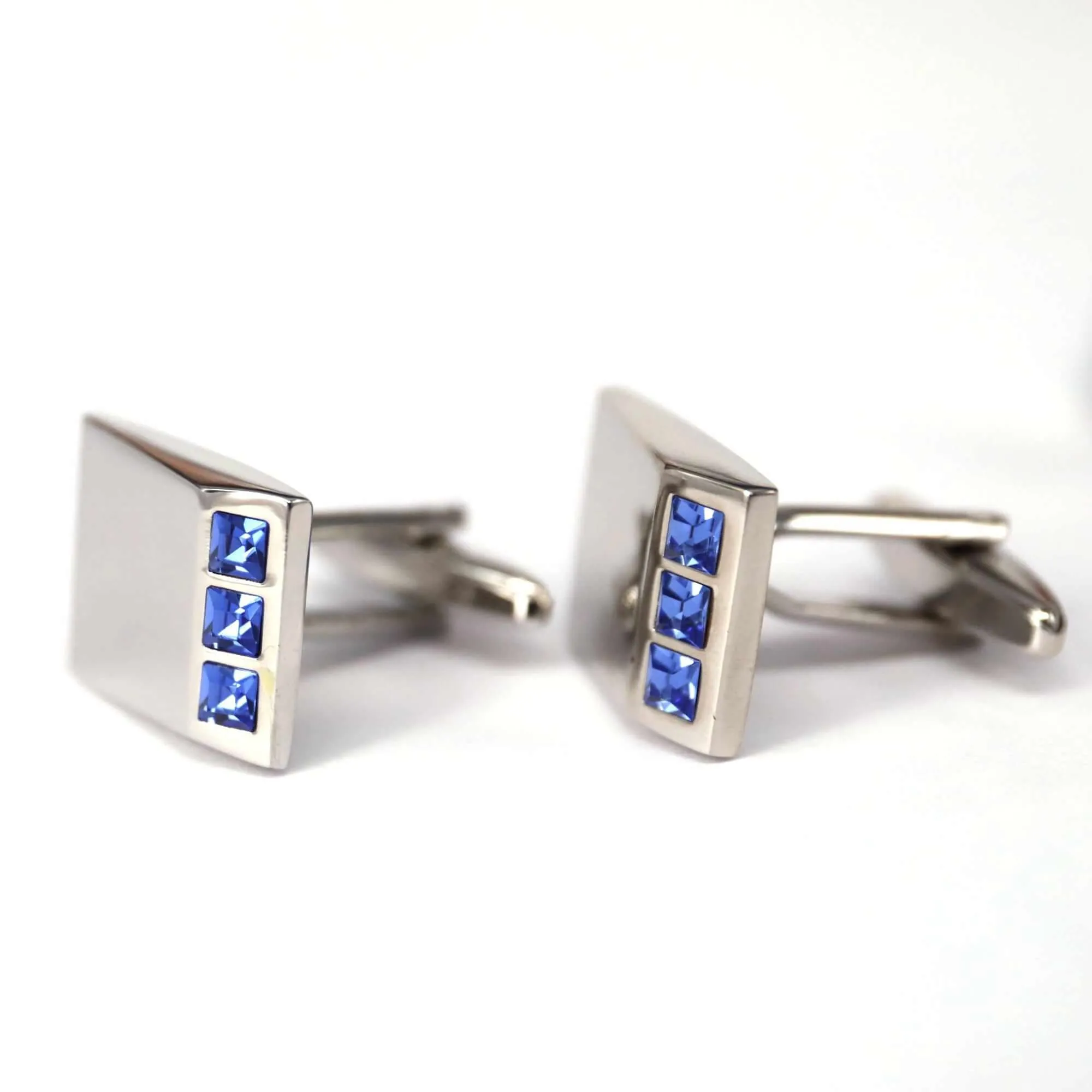 3 Crystals V Slope Cufflinks (Online Exclusive)