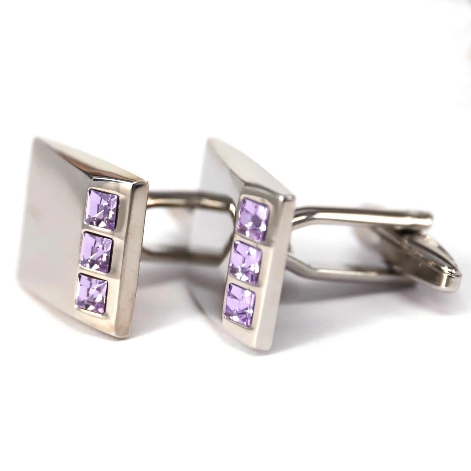 3 Crystals V Slope Cufflinks (Online Exclusive)