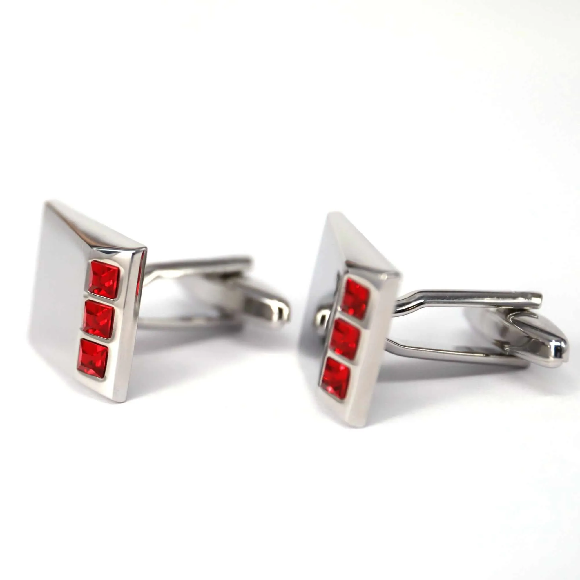 3 Crystals V Slope Cufflinks (Online Exclusive)
