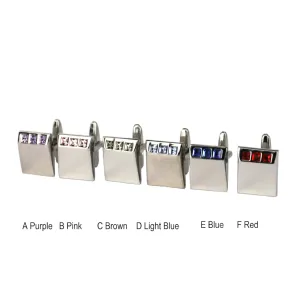 3 Crystals V Slope Cufflinks (Online Exclusive)