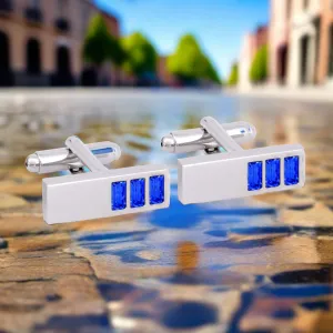 3 Cublic Crystals Cufflinks (Online Exclusive)