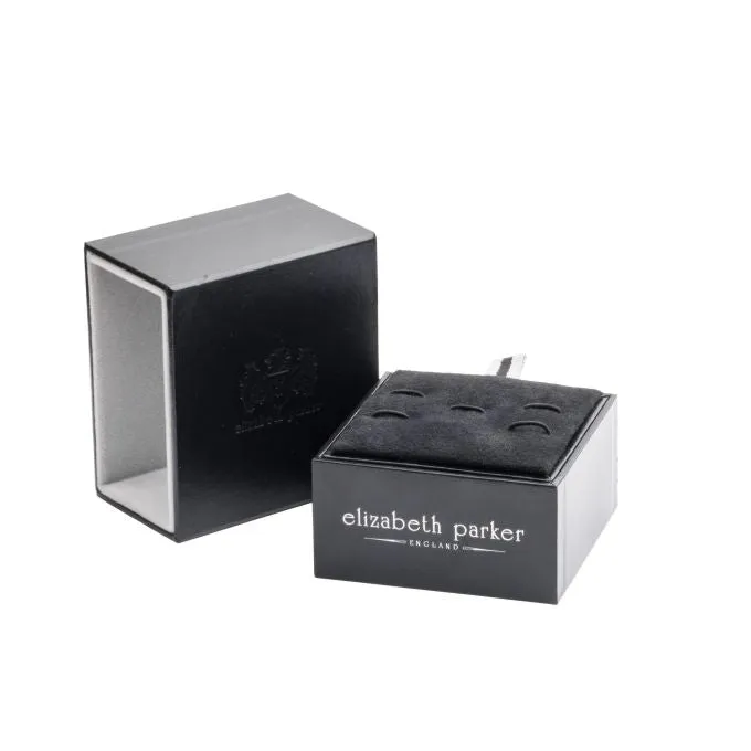 A Bolt Of Elegance Gunmetal & Sodalite Hexagon Cufflinks