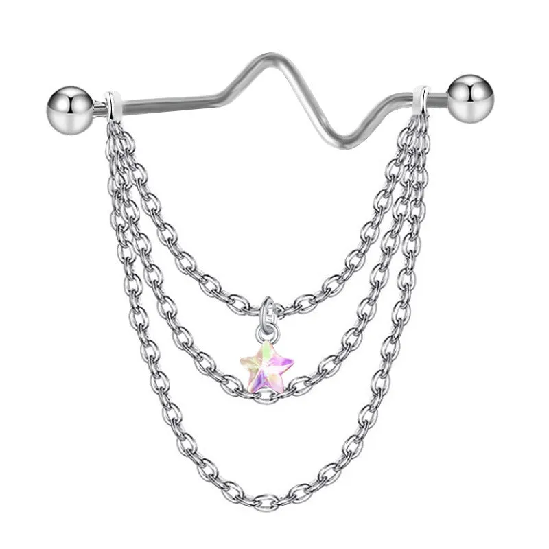 Arrow Chain Design Stainless Steel Industrial Piercing