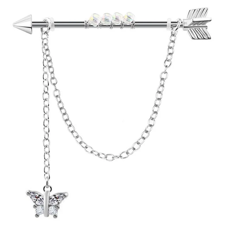 Arrow Chain Design Stainless Steel Industrial Piercing