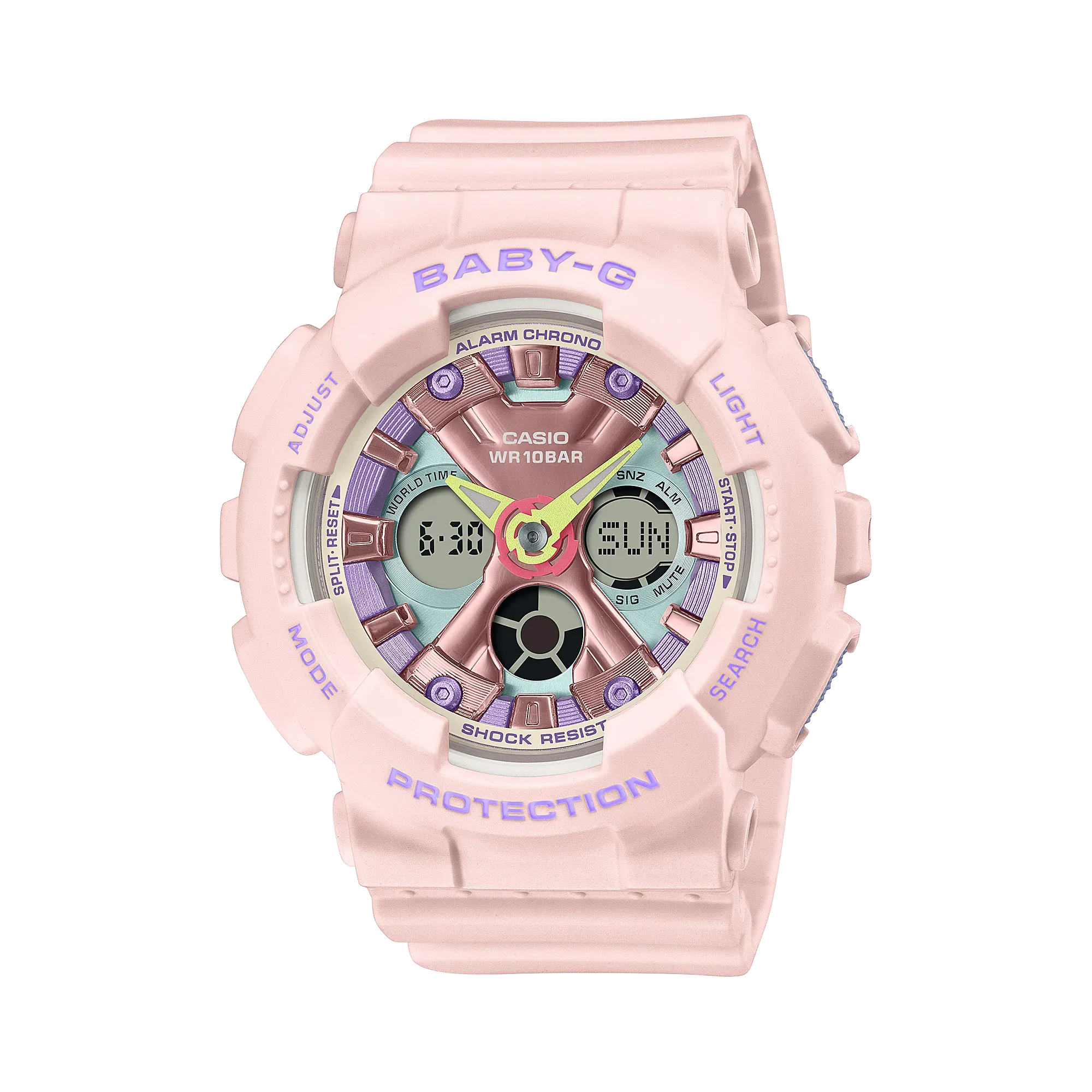 Baby-G Digital Analog Pink Resin Band Watch BA130PM-4A