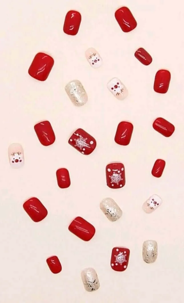 Beauty - Nails - short - Christmas glitter