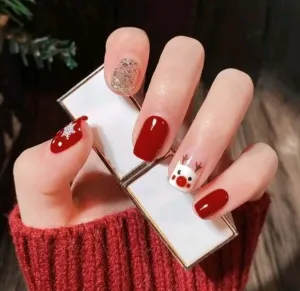 Beauty - Nails - short - Christmas glitter