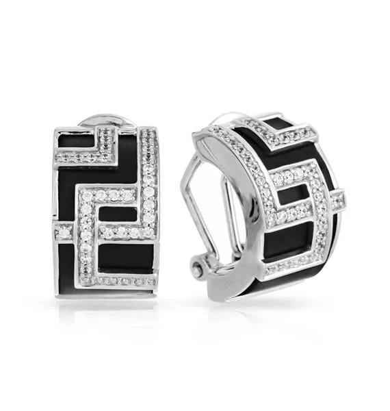 Belle Etoile Piazza Earrings Classic Fine Solid Sterling Silver