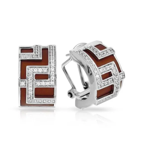 Belle Etoile Piazza Earrings Classic Fine Solid Sterling Silver