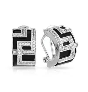 Belle Etoile Piazza Earrings Classic Fine Solid Sterling Silver