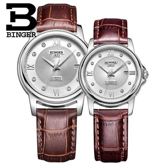 Binger Swiss Mechanical Couple Watch BS143CS
