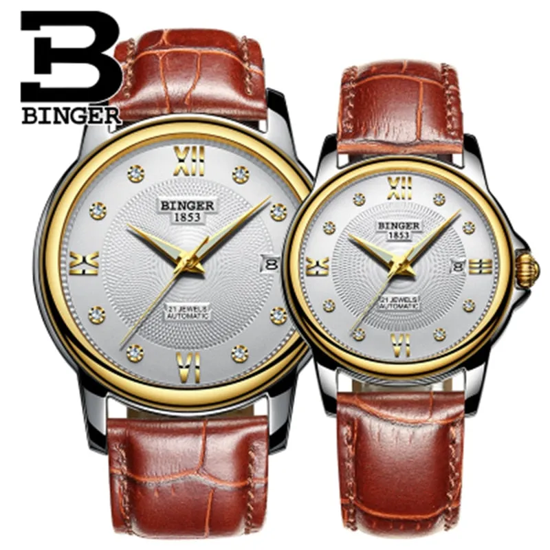 Binger Swiss Mechanical Couple Watch BS143CS