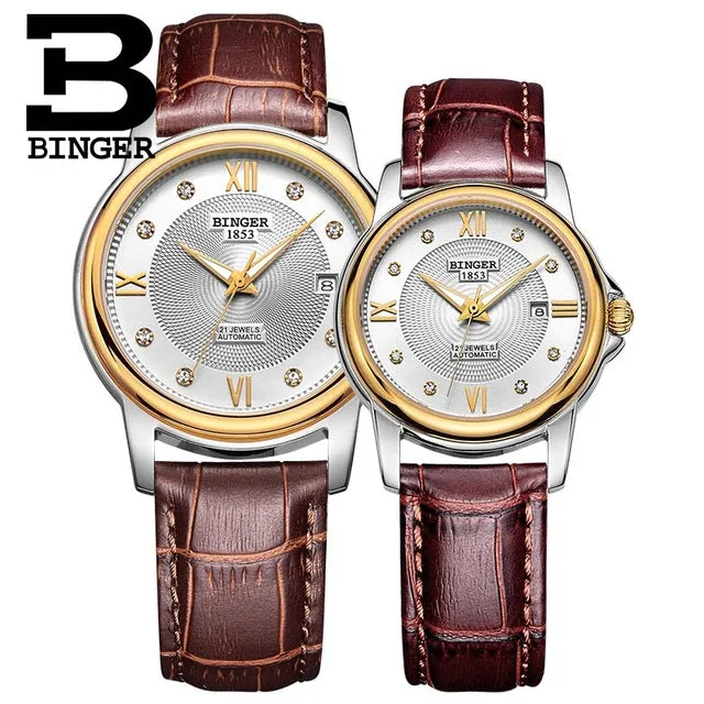 Binger Swiss Mechanical Couple Watch BS143CS