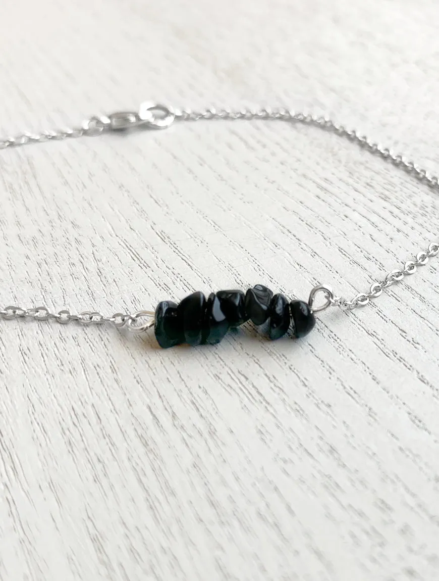 Black Obsidian Anklet