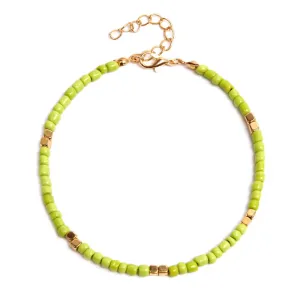 Bohemian Colorful Glass Beaded Anklet For Women