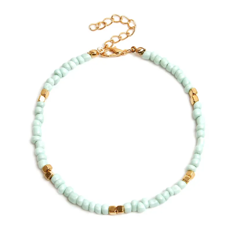 Bohemian Colorful Glass Beaded Anklet For Women