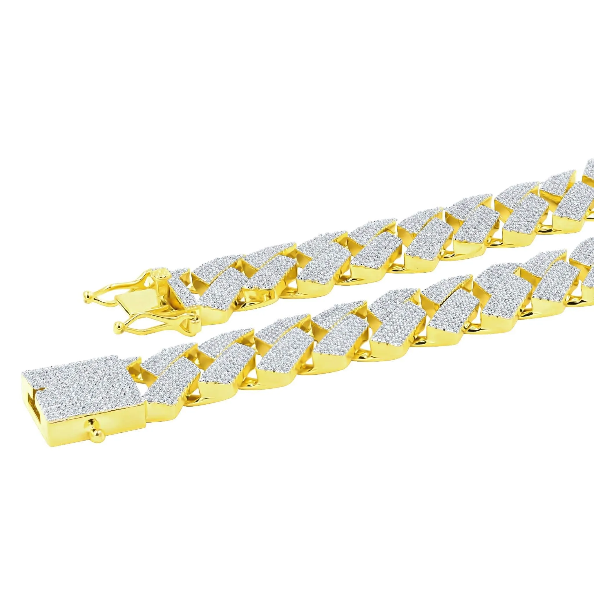 Brass Iced Out 18MM Statement Necklace by AGLOW