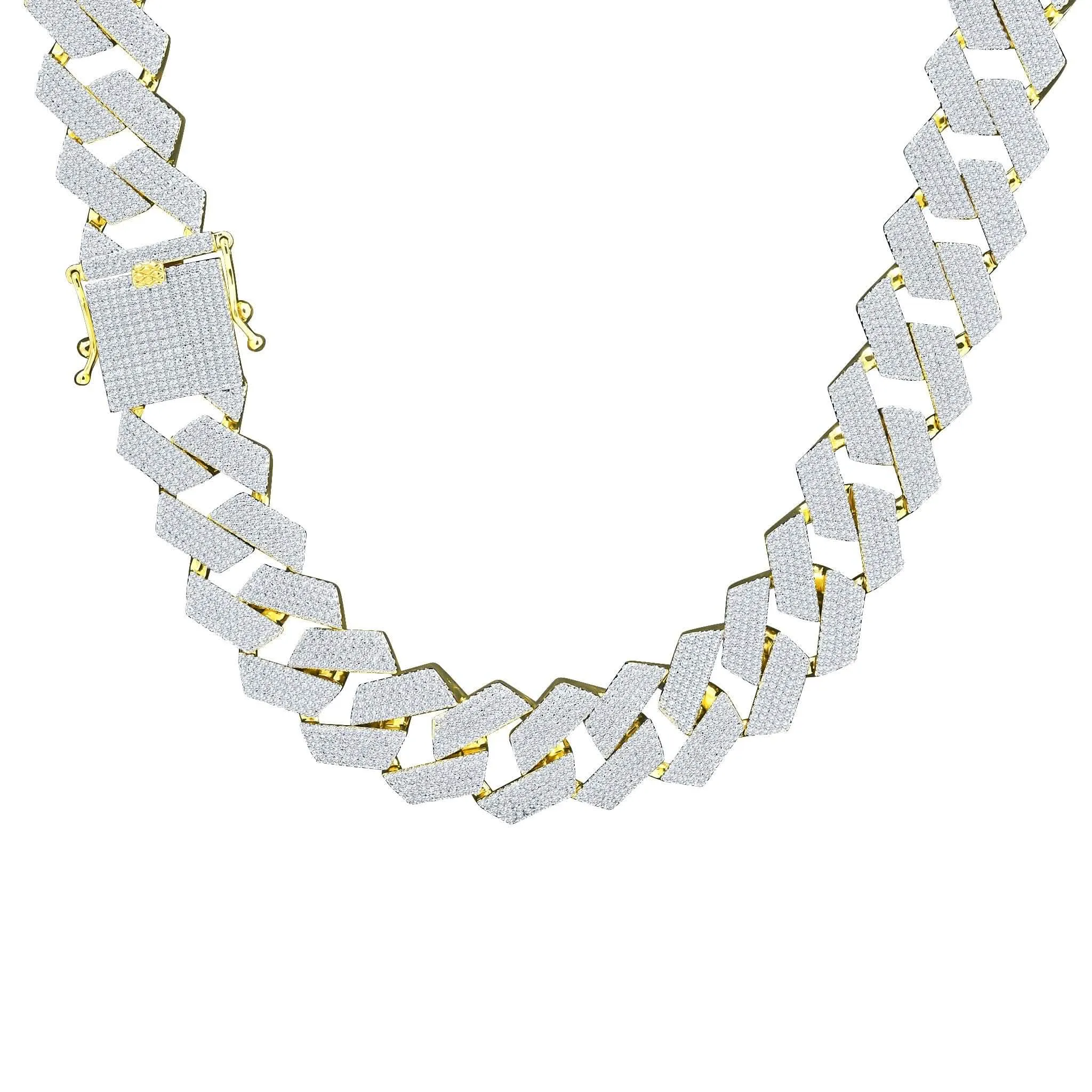 Brass Iced Out 18MM Statement Necklace by AGLOW