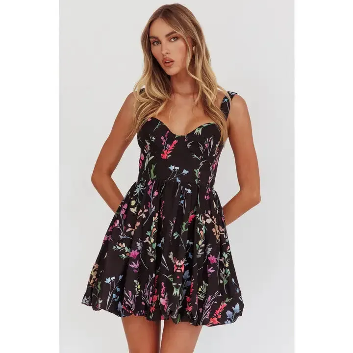 Bubble Bottom Floral Mini Dress NB
