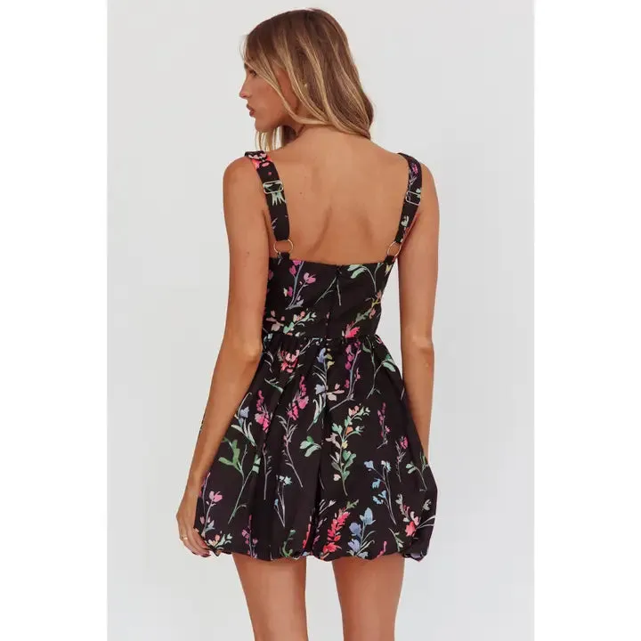 Bubble Bottom Floral Mini Dress NB