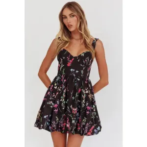 Bubble Bottom Floral Mini Dress NB