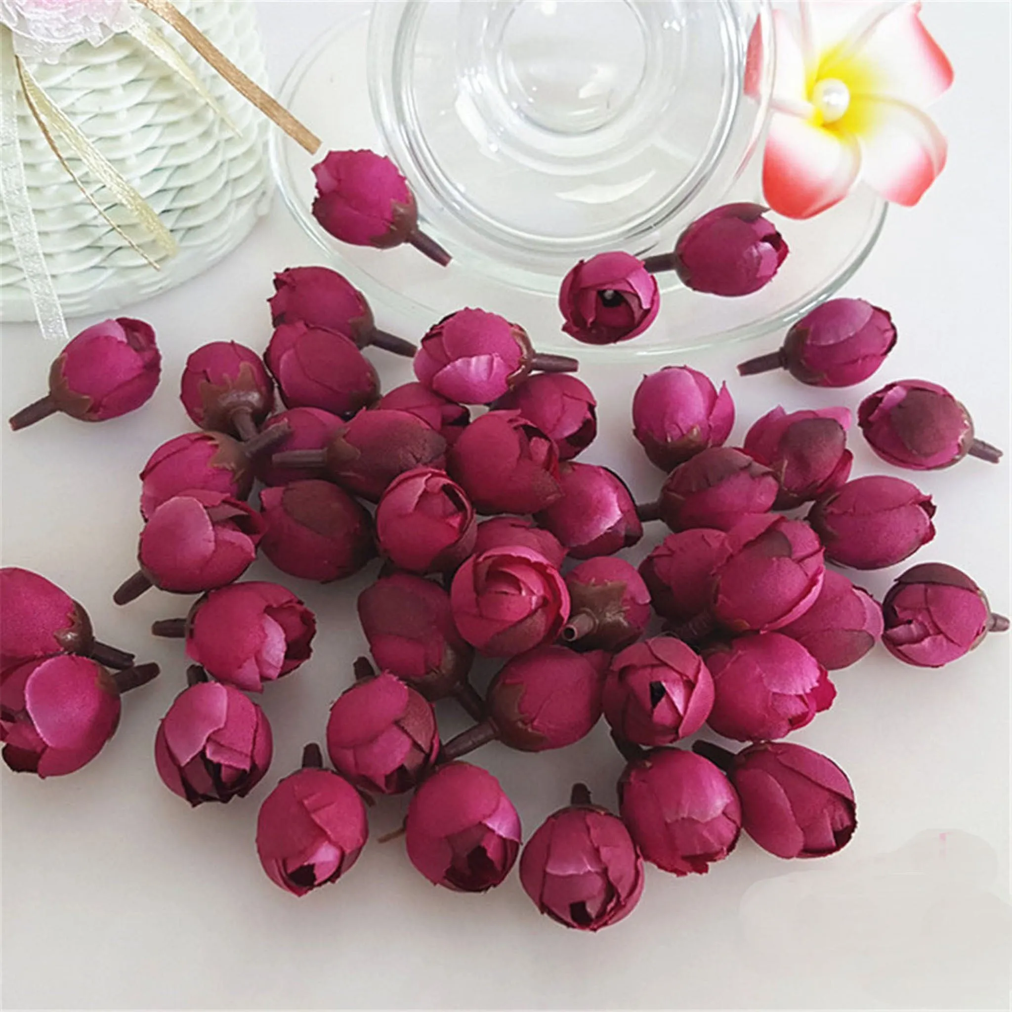 Bulk Mini Rose Buds Silk Flowers