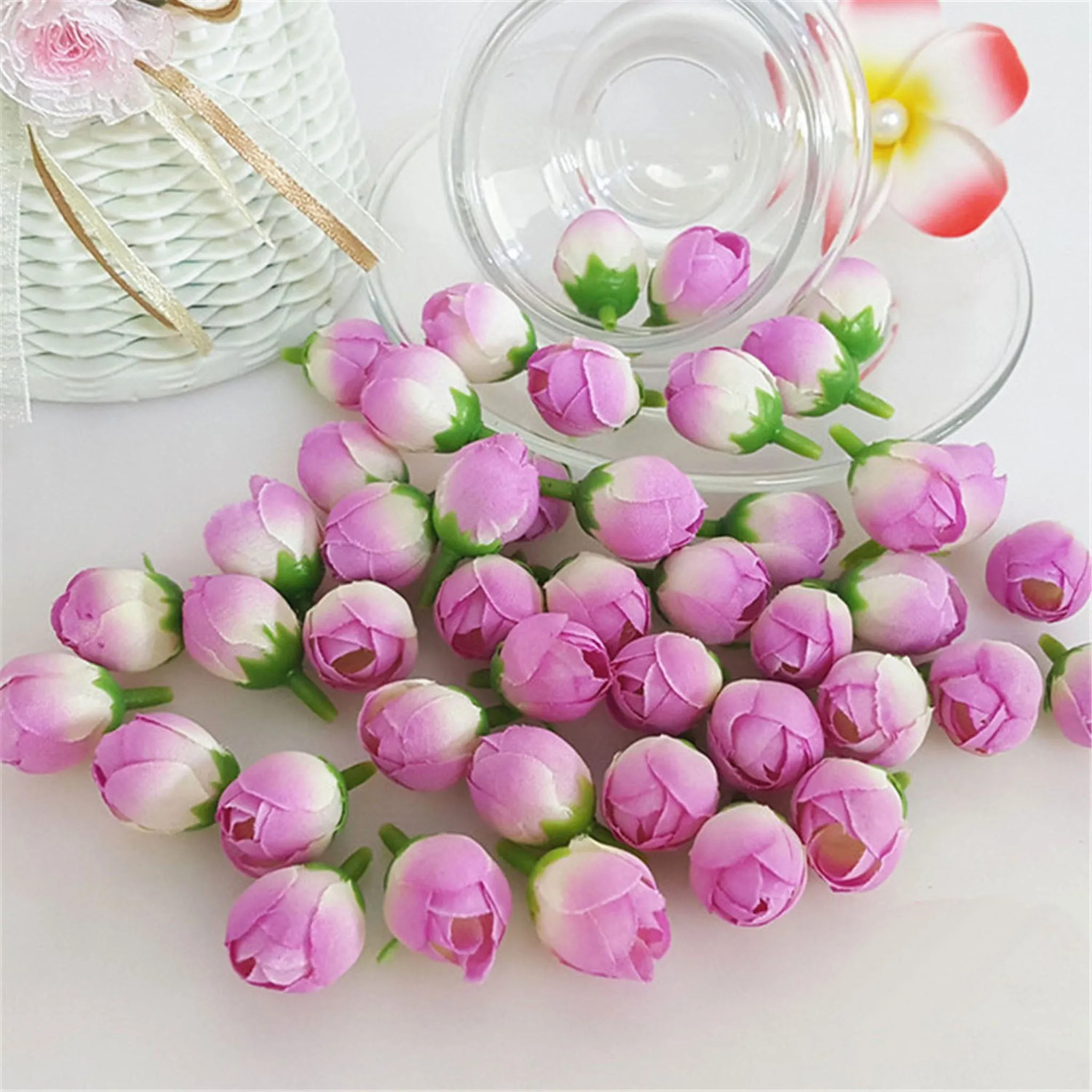 Bulk Mini Rose Buds Silk Flowers