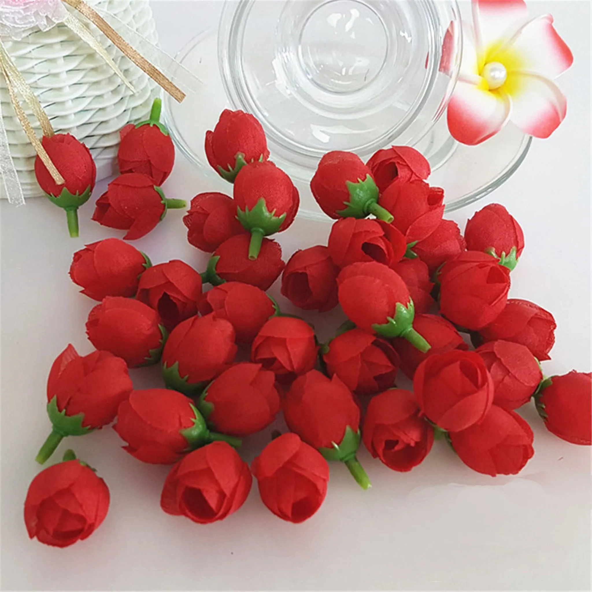 Bulk Mini Rose Buds Silk Flowers
