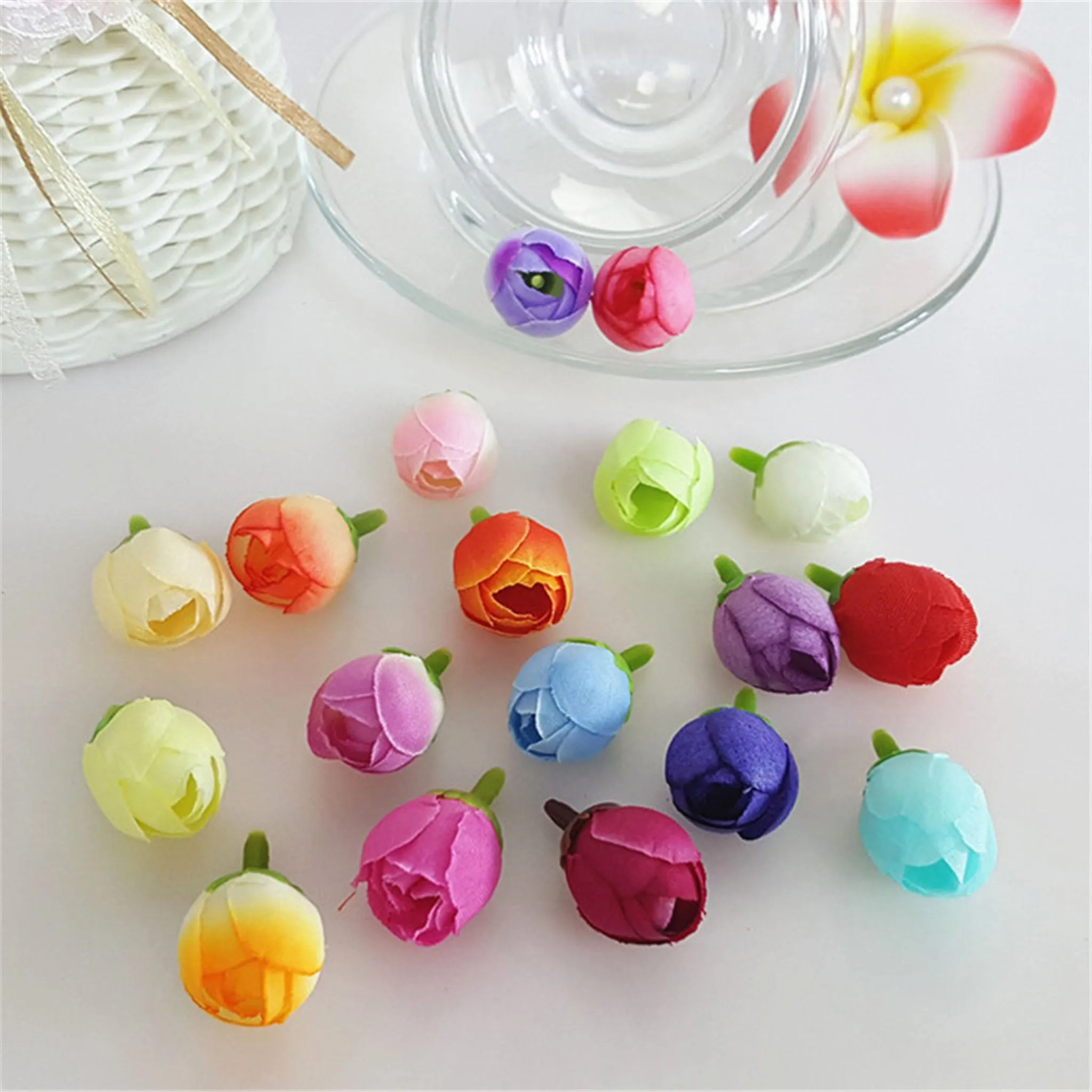 Bulk Mini Rose Buds Silk Flowers