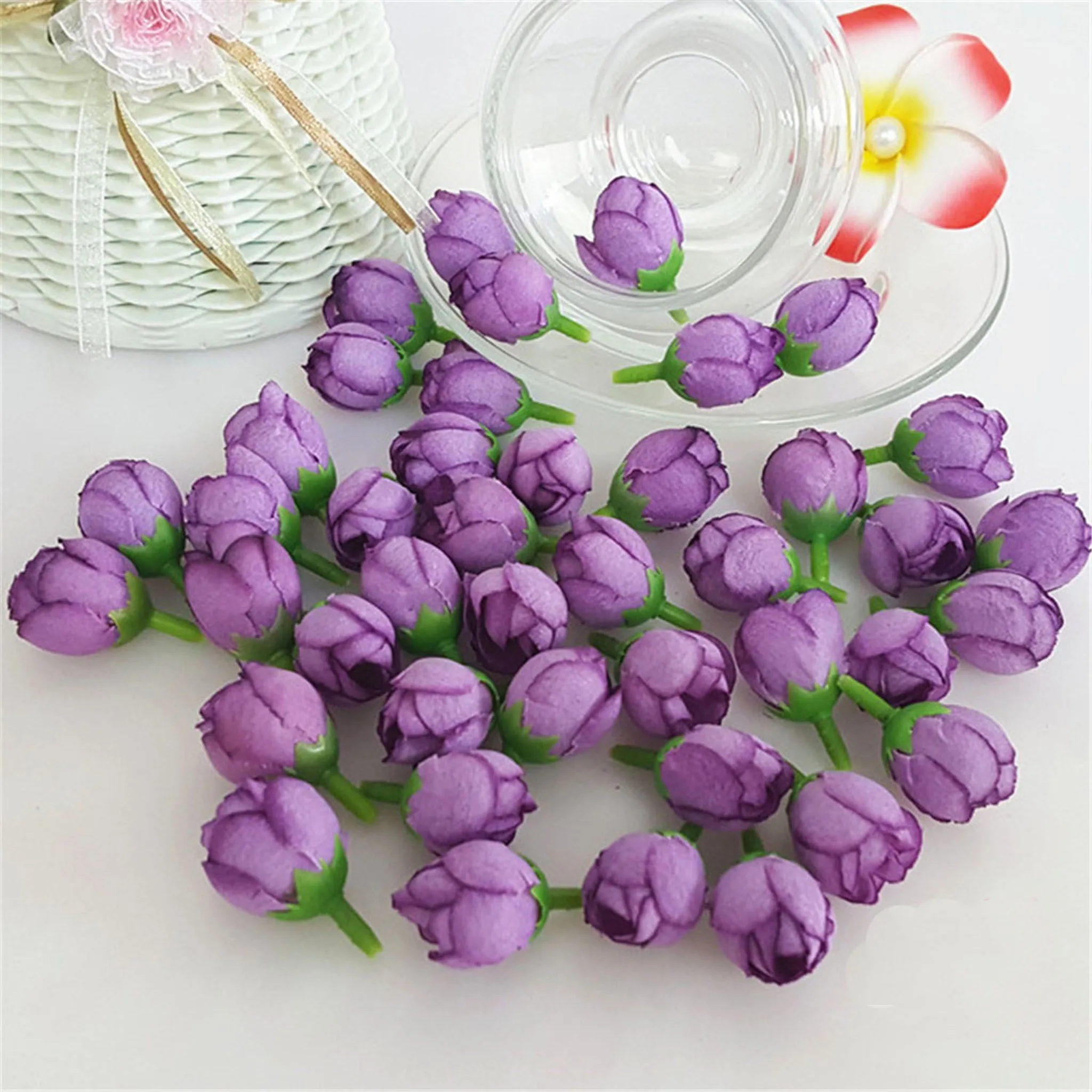 Bulk Mini Rose Buds Silk Flowers