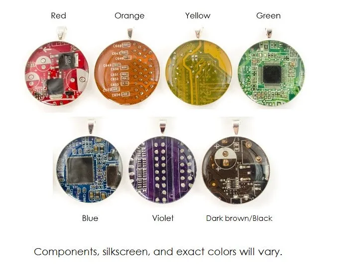 Circuit Board Cuff Links - Sterling Silver