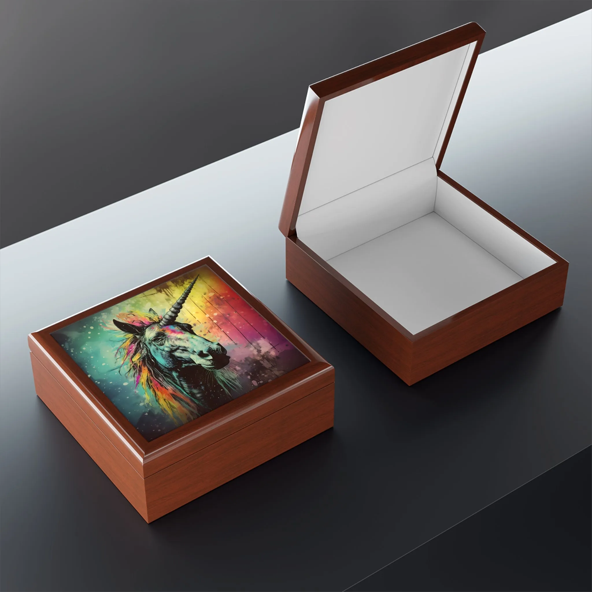 Copy of Japandi Unicorn and Baby Jewelry Box