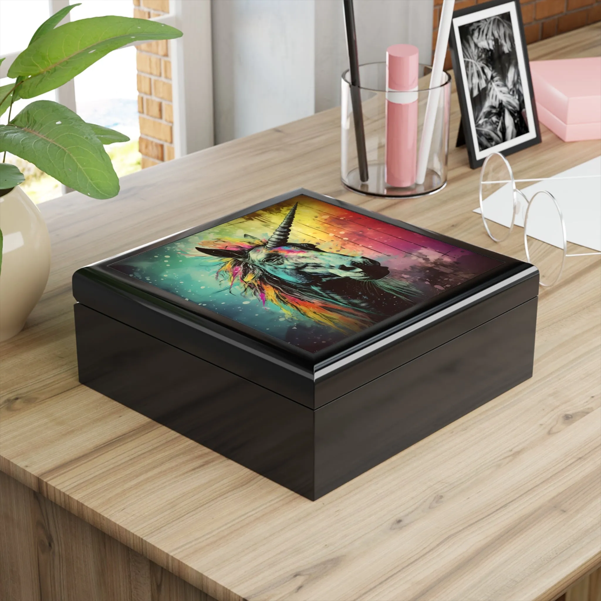 Copy of Japandi Unicorn and Baby Jewelry Box