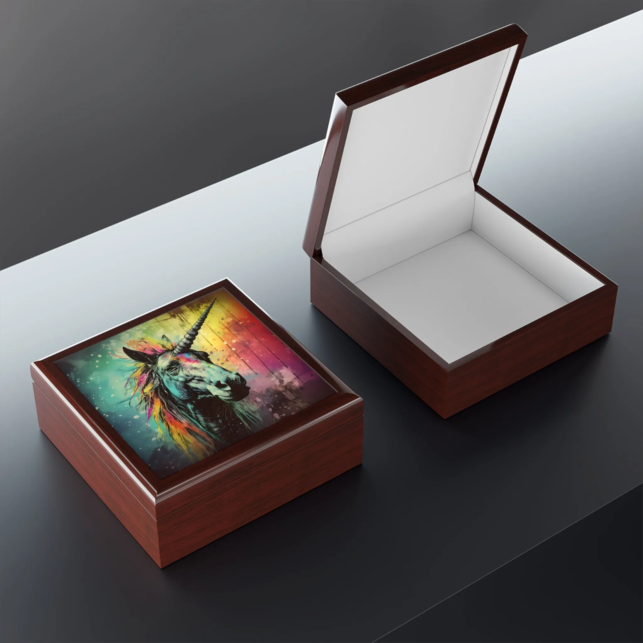 Copy of Japandi Unicorn and Baby Jewelry Box