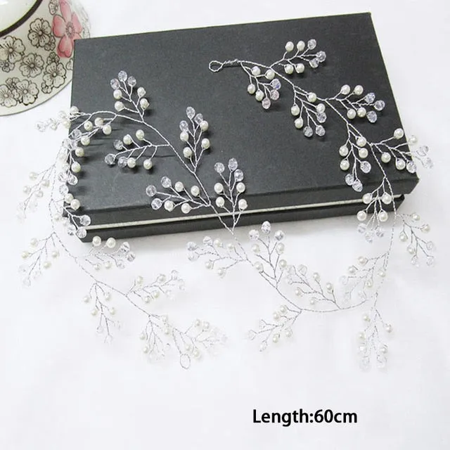 Crystal Pearl Bridal Hair Accessories Set