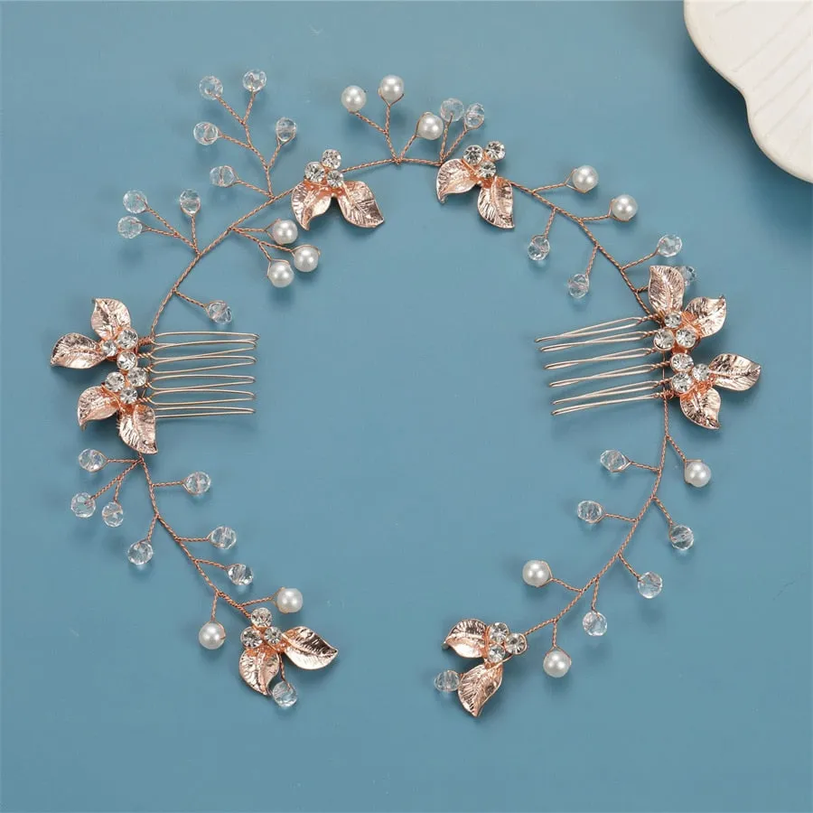 Crystal Pearl Bridal Hair Accessories Set
