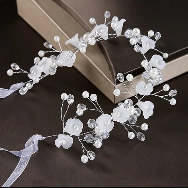 Crystal Pearl Bridal Hair Accessories Set
