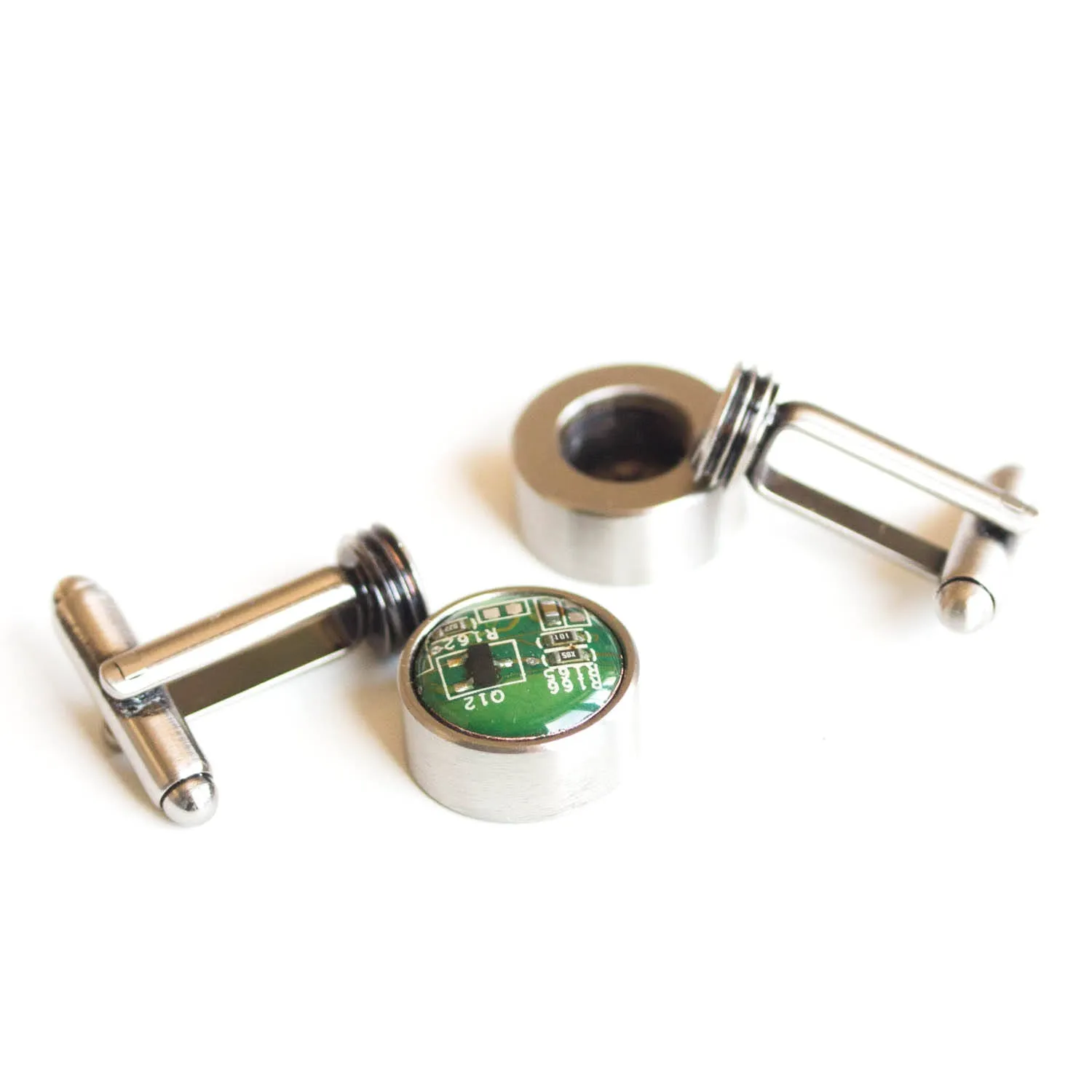 Cufflinks with 3 interchangeable pair of buttons