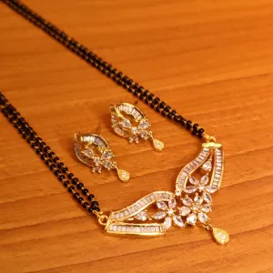 CZ STUDDED DIAMOND LOOK MANGALSUTRA