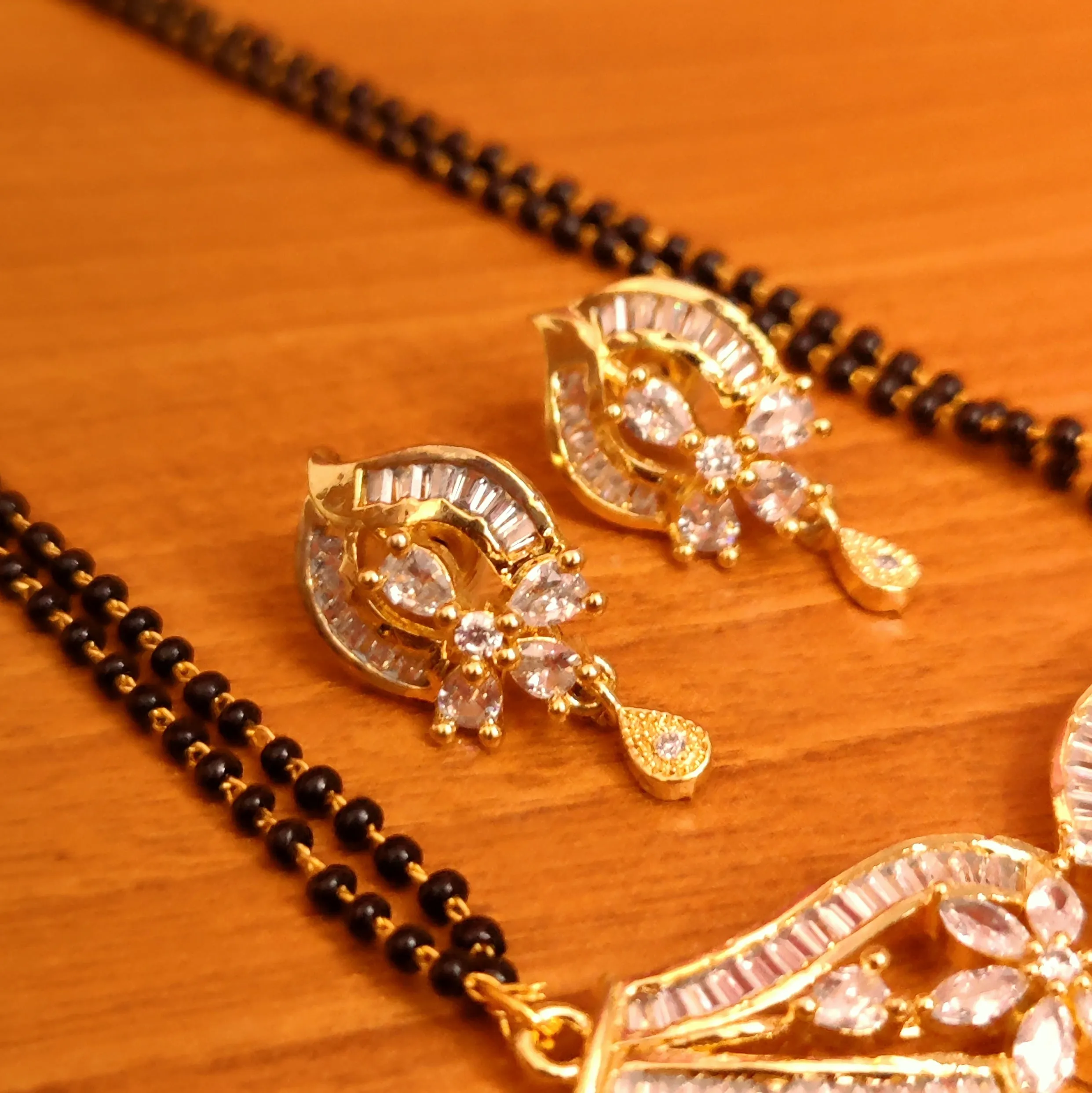 CZ STUDDED DIAMOND LOOK MANGALSUTRA