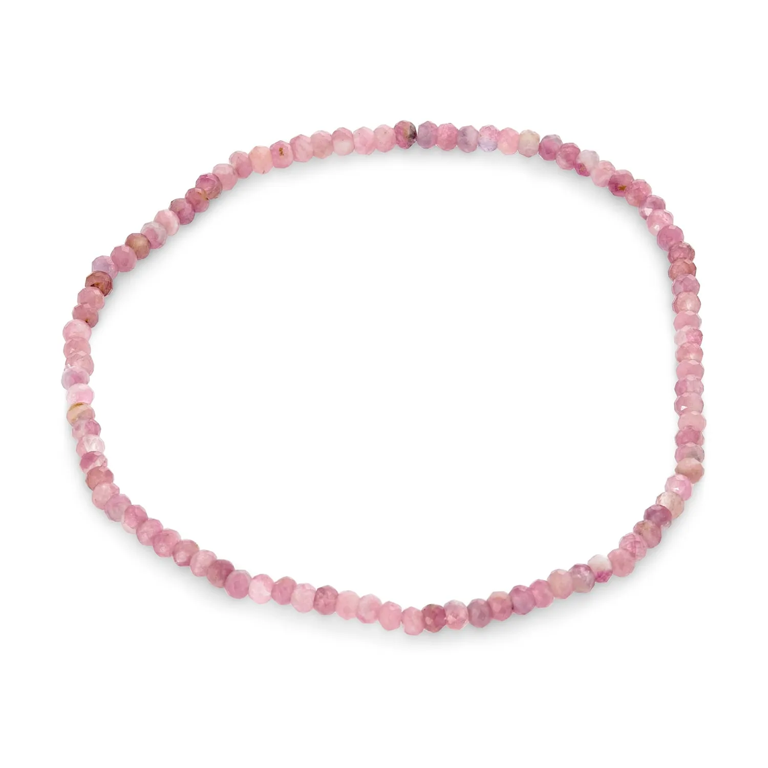 Dainty Gemstone Multi-Strand Seed Bead Stretch Bracelet with Caviar Rondell Beads
